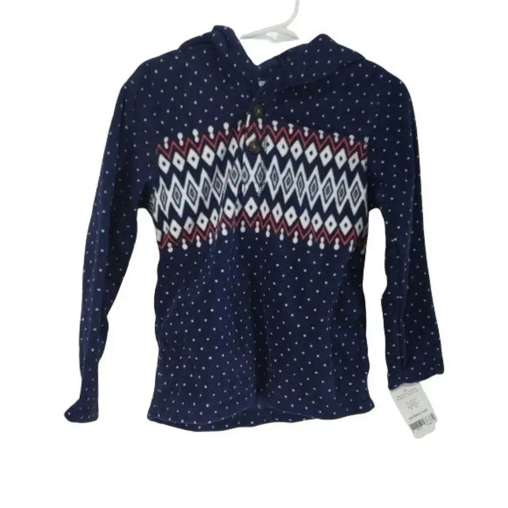 Carter’s Toddler 4T‎ winter polka dot Pullover new with tags Sweater Hoodie